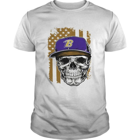Other - Skull Hat Baltimore Ravens American Flag Shirt